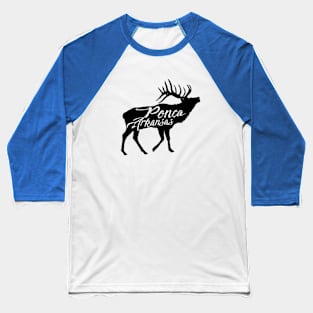 Ponca Arkansas Elk Design Baseball T-Shirt